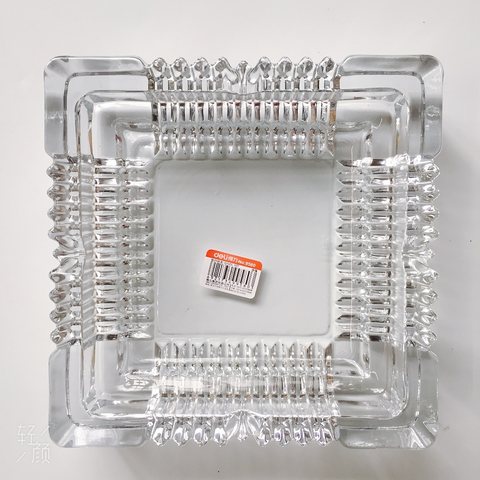 ↑得力9580玻璃烟灰缸