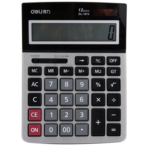 ↑得力1672A计算器