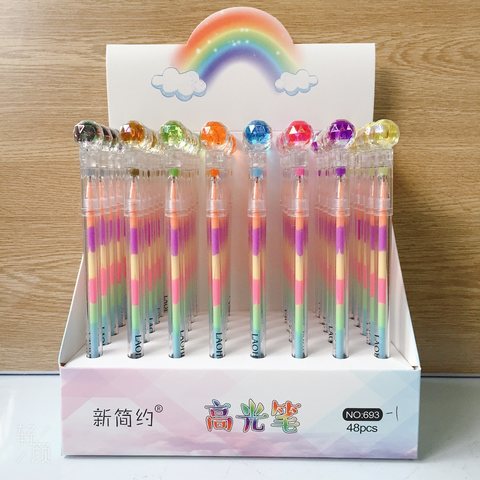 新简约693高光笔-彩虹(GP-6602)