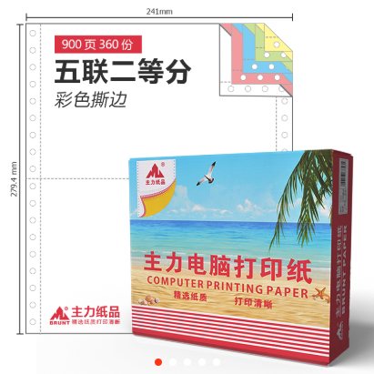 主力2032打印纸-五层二等份（原3502）