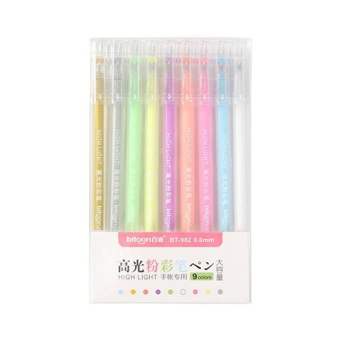 百通BT-982高光粉彩笔-9色