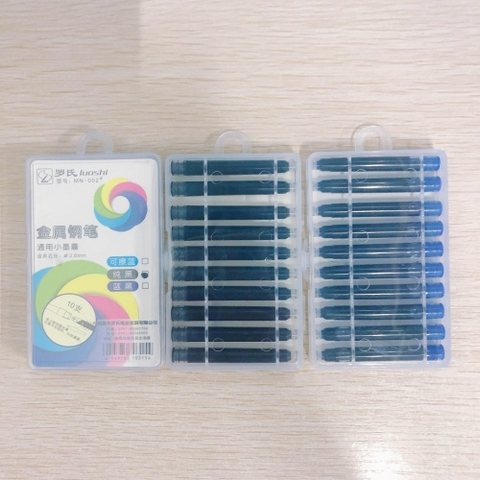 罗氏MN-002钢笔墨囊-可擦蓝10支/2.6mm(0001)