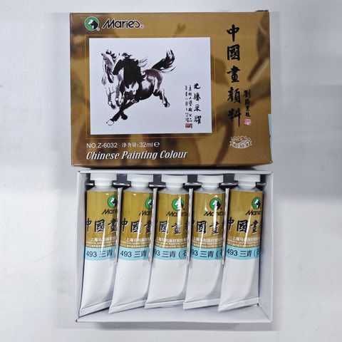 马利Z-6032-493中国画颜料-三青/32ml/5支