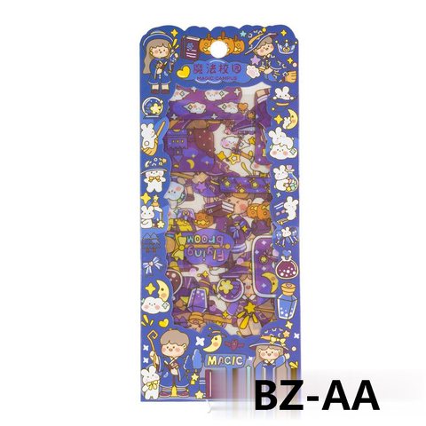 洋童BZ-AA四入PVC平面手账贴纸