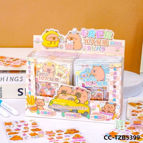 CC-TZB5399卡皮巴拉系列贴纸-10入