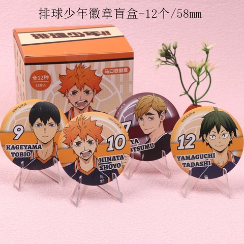 正-排球少年徽章盲盒-12个/58mm
