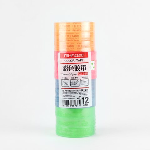 爱好3411彩色胶带-12卷