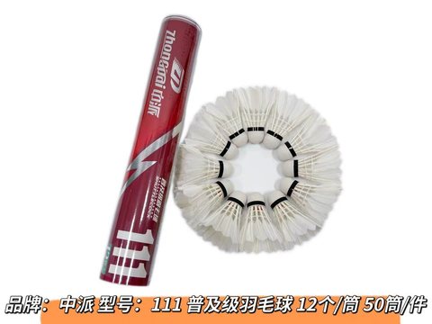 中派ZP-111羽毛球-12个