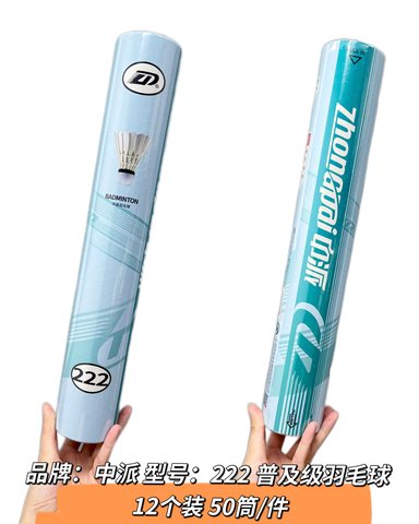 中派ZP-222羽毛球-12个