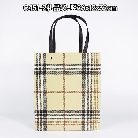 C451-2礼品袋-竖26x12x32cm/二号打钉礼品袋