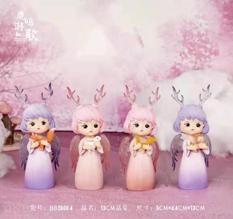 BB2600-4鹿鸣游歌女孩13cm站姿摆件