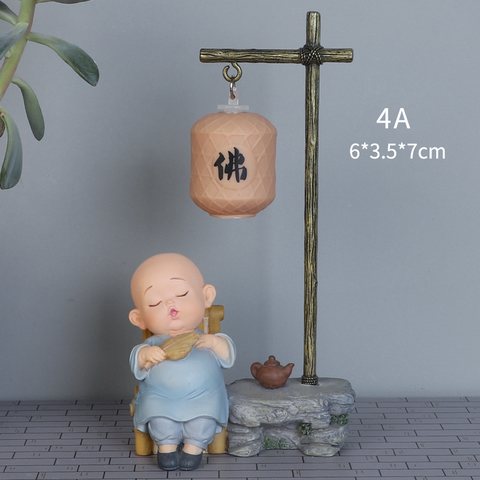W1123-4AB小和尚闲暇小灯摆件