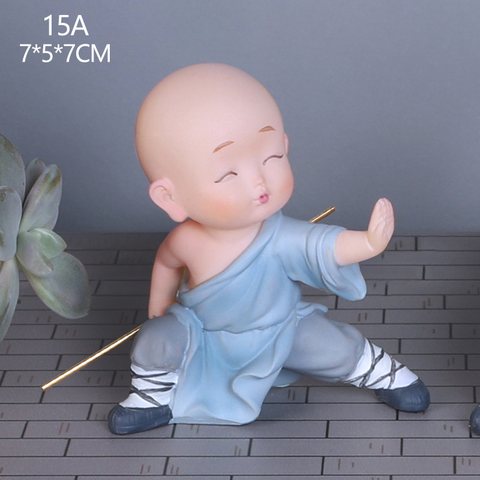 W1123-15AB迷你少林小和尚摆件