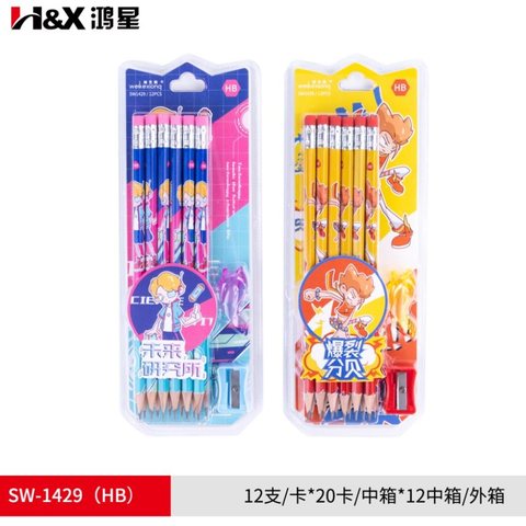 鸿星SW-1429铅笔-HB/12支/维克熊